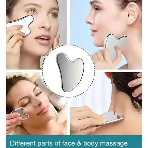 Guasha (Facial Tool)-(Silver)-(New)-$15.00 - Picture 3 of 7